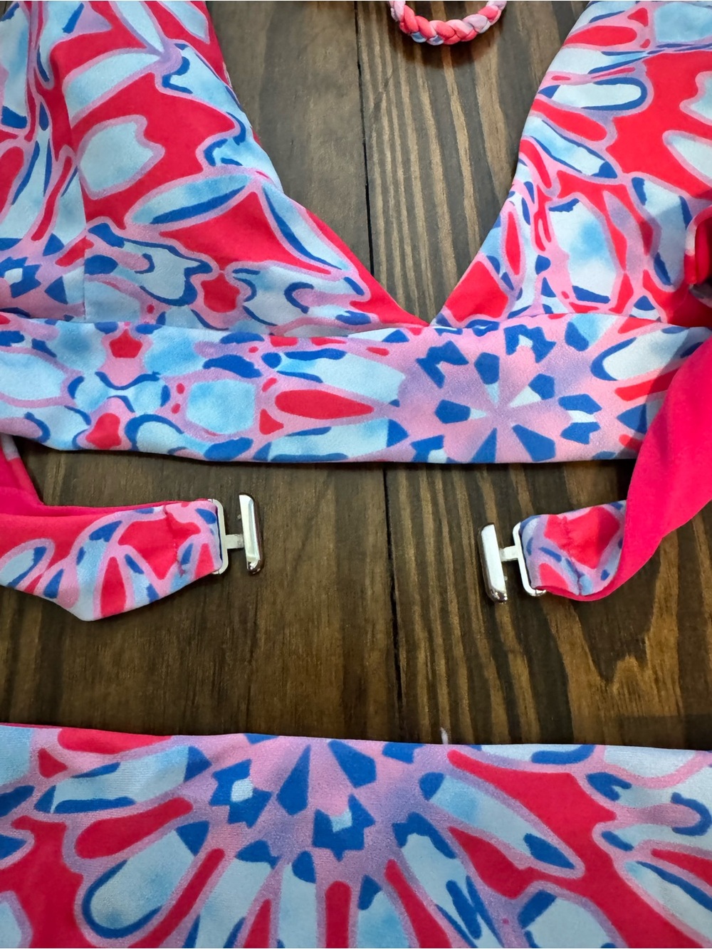 Pink Patterned Two-Piece Bikini Set - Picture 4 of 4